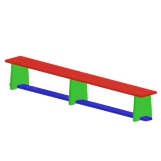 Скамейка для детского сада цветная