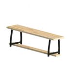 Скамейка гимнастическая   (меб.щит сосна) ножки металлические