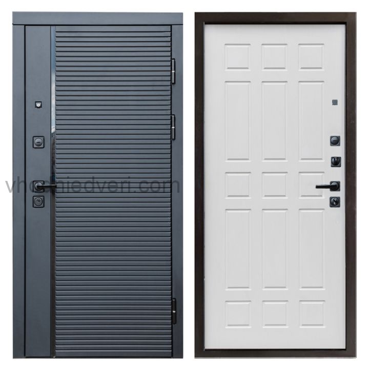 Входная дверь Termo-door Black Line - Спарта Белое дерево