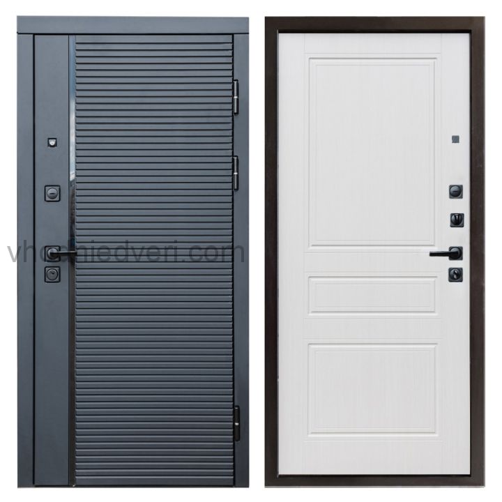 Входная дверь Termo-door Black Line - Классик Белое дерево