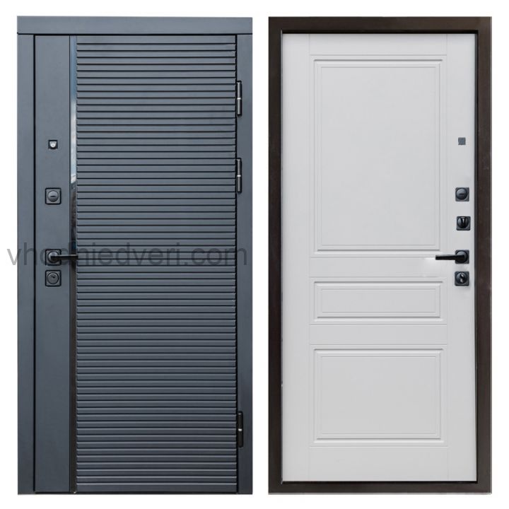 Входная дверь Termo-door Black Line - Классик Белый софт