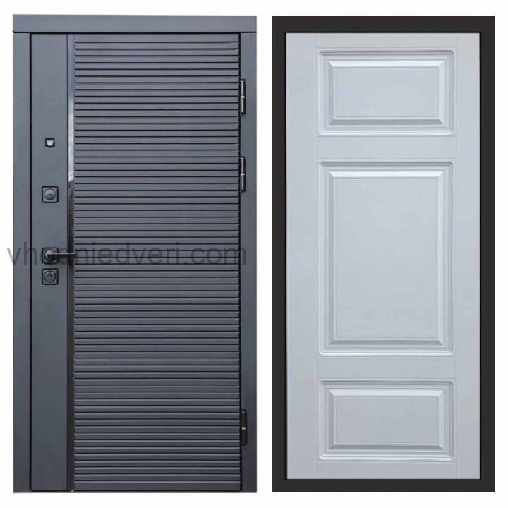 Входная дверь Termo-door Black Line - Лион Белый софт