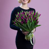 Сиреневые тюльпаны от 25 штук