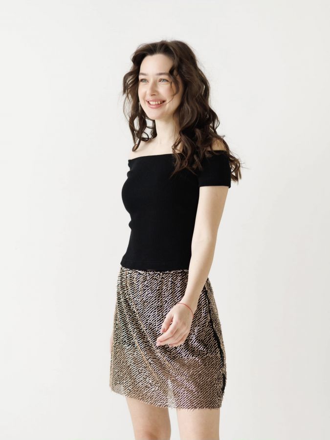 Топ футболка черная