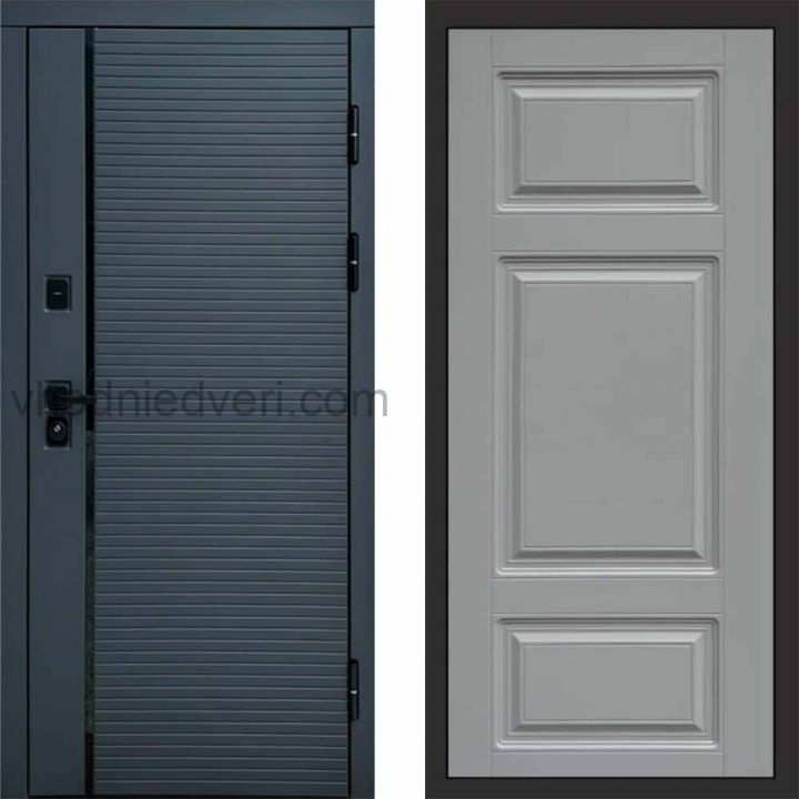Входная дверь Termo-door Графит line - Лион Грей софт