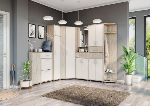 Стеллаж угловой "Граф" Дуб баррик