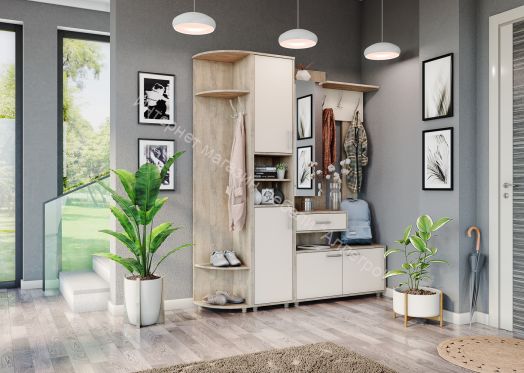 Стеллаж угловой "Граф" Дуб баррик