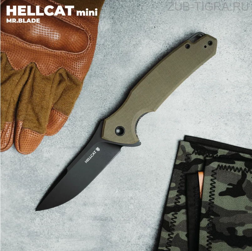 Нож складной Hellcat Mini Blackwash Olive