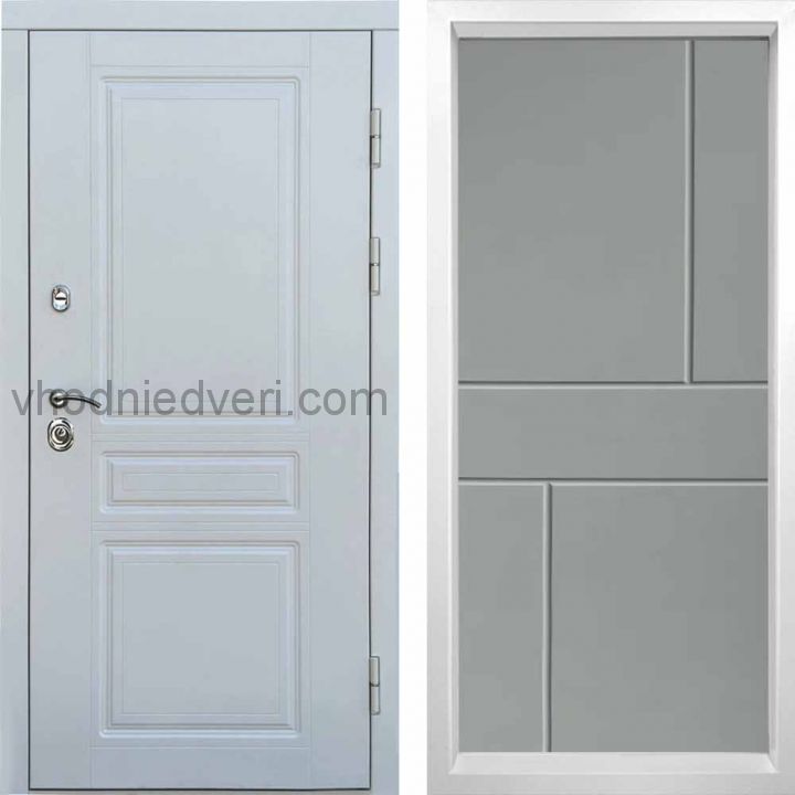 Входная дверь Termo-door Орегон WHITE - Горизонт Грей софт