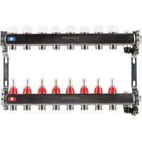 Rommer коллектор 1"x3/4", 8 контуров с расходомерами и запорными клапанами RMS-1201-000008