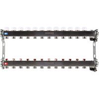 Rommer коллектор 1"x3/4", 12 контуров с запорными клапанами из нерж. стали RMS-3201-000012