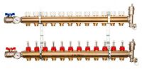 Stout 1"x3/4" на 12 выходов коллектор с расходомерами в сборе из латуни (SMB-0473-000012)