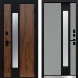 Дверь Входная Termo-door Арктика Дуб/Грей Софт с Терморазрывом и Стеклопакетом