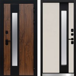 Дверь Входная Termo-door Арктика Дуб/Слоновая кость с Терморазрывом и Стеклопакетом