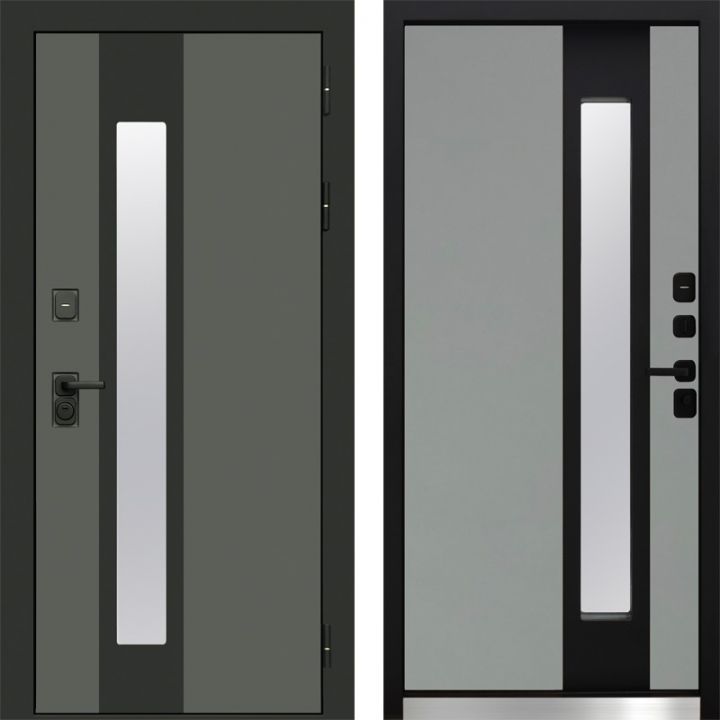 Дверь Входная Termo-door Арктика Графит/Грей Софт с Терморазрывом и Стеклопакетом