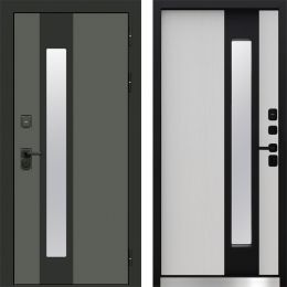 Дверь Входная Termo-door Арктика Графит/Лиственница с Терморазрывом и Стеклопакетом