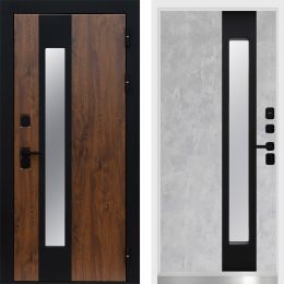 Дверь Входная Termo-door Арктика Дуб/Бетон светлый с Терморазрывом и Стеклопакетом, белый короб