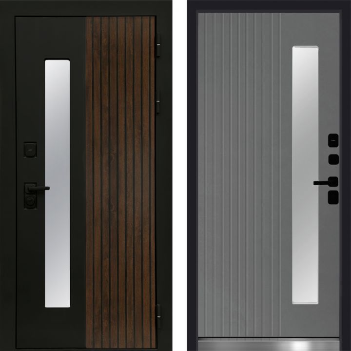 Дверь Входная Termo-door Флагман/Грей Софт с Терморазрывом и Стеклопакетом