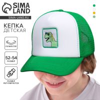 Кепка детская для мальчика "Крутой дино", р-р 52-54 5-7 лет