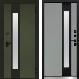 Дверь Входная Termo-door Арктика Грин/Грей Софт с Терморазрывом и Стеклопакетом