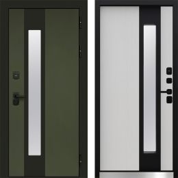 Дверь Входная Termo-door Арктика Грин/Лиственница с Терморазрывом и Стеклопакетом