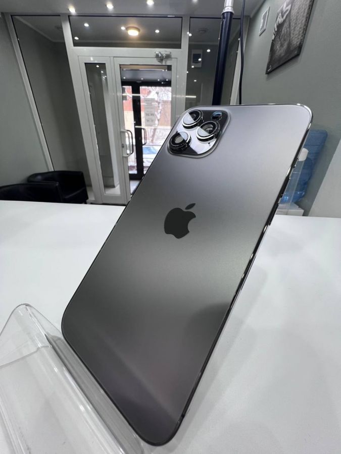 Apple iPhone корпус 12 Pro Max в сборе со шлейфами, стеклом камеры оригинал с разбора (снятый) идеал черный