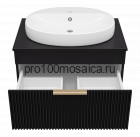 Тумба под раковину Brevita Enfida 70 подвесная (черная)