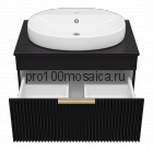Тумба под раковину Brevita Enfida 70 подвесная (черная)