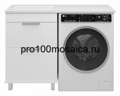 Тумба под раковину Brevita Enfida 60 под стиральную машину (белая)