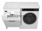 Тумба под раковину Brevita Enfida 60 с бельевой корзиной под стиральную машину (белая)