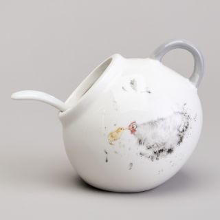 СОЛОНКА С ЛОЖКОЙ LEFARD "FUNNY HENS" 9*9,5 СМ 150 МЛ