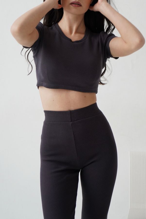 Топ укороченный в рубчик