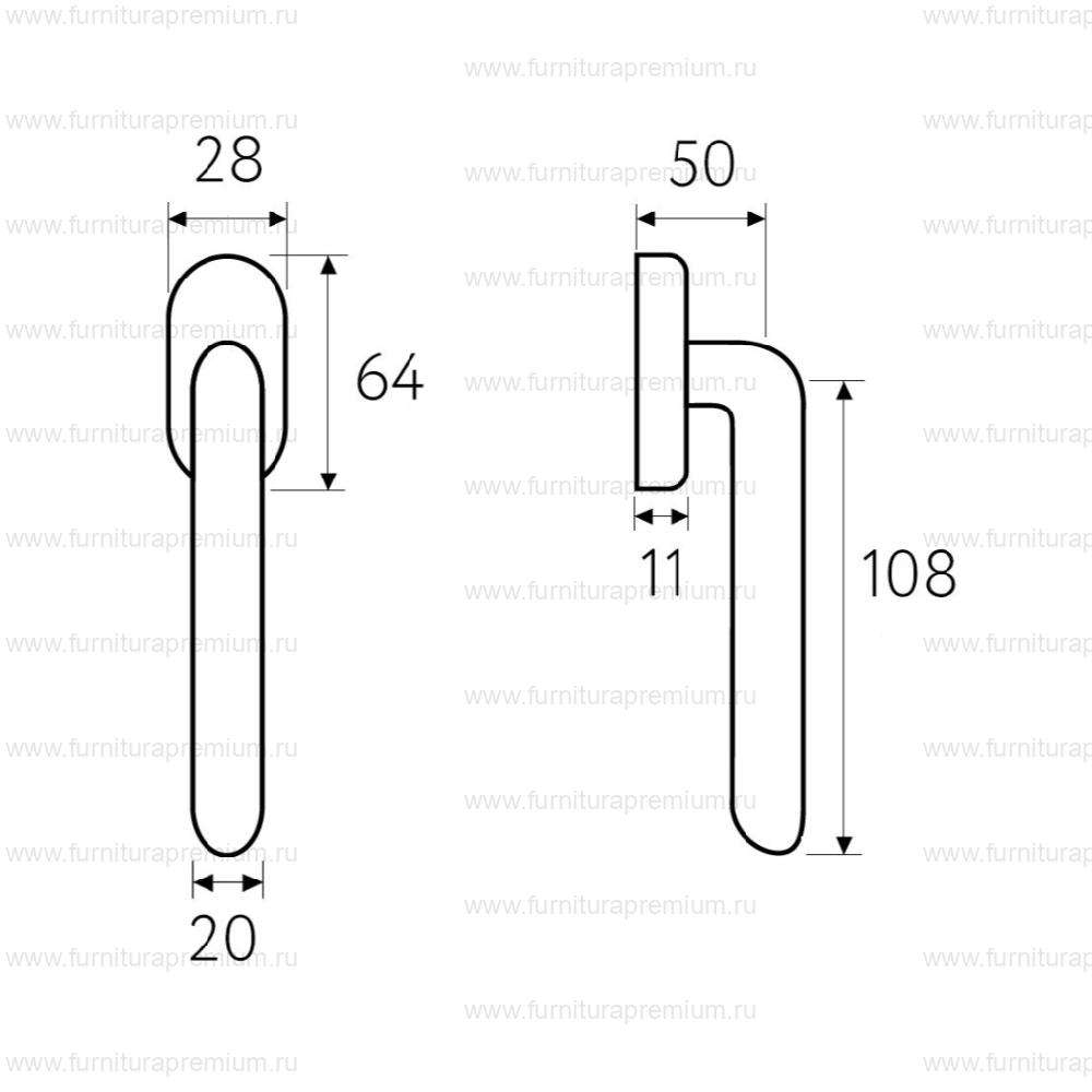 Ручка оконная Fratelli Cattini Emma FW 7