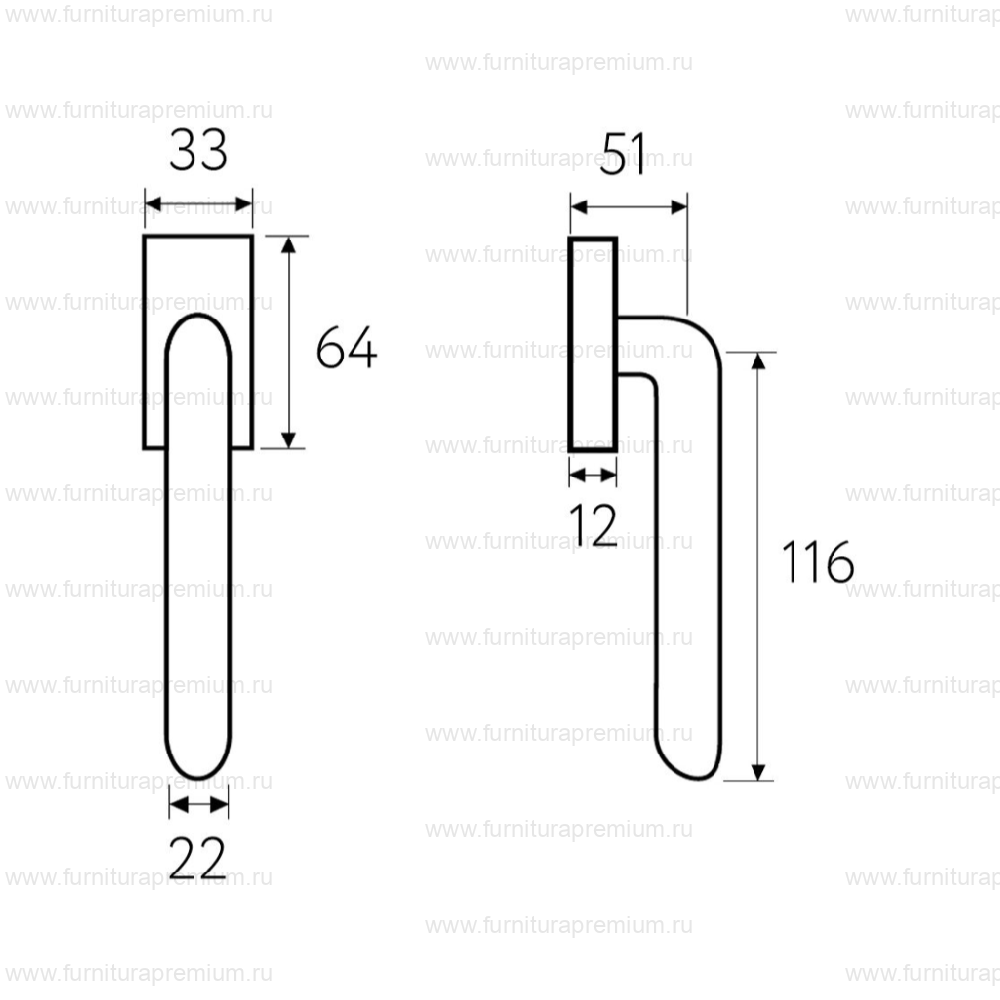 Ручка оконная Fratelli Cattini Boom FW 8