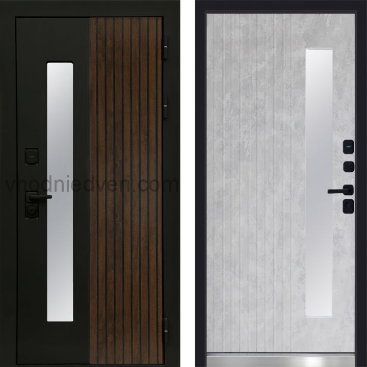 Входная дверь Termo-door Флагман - Бетон светлый с терморазрывом и стеклопакетом