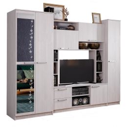 Гостиная Флора (ш2700*г544*в2100) ясень белый