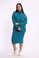 Женский костюм с юбкой 31930 [бирюза]