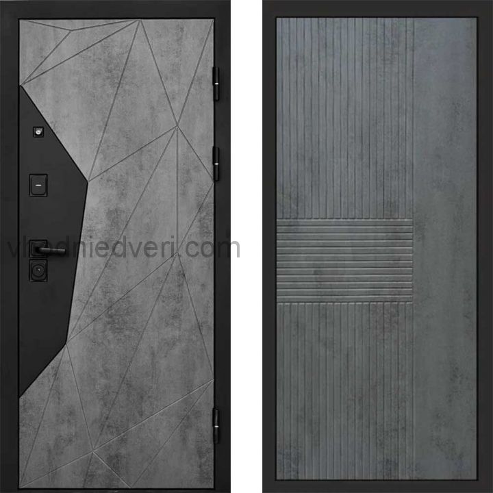 Входная дверь Termo-door Геометрия Бетон - Мастино Бетон темный