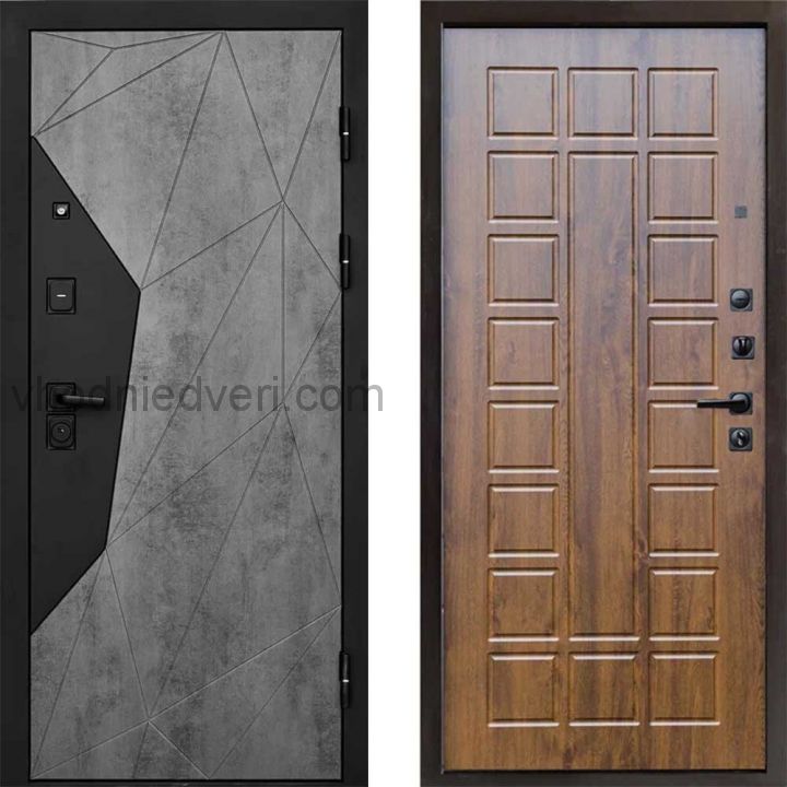 Входная дверь Termo-door Геометрия Бетон - Престиж Дуб