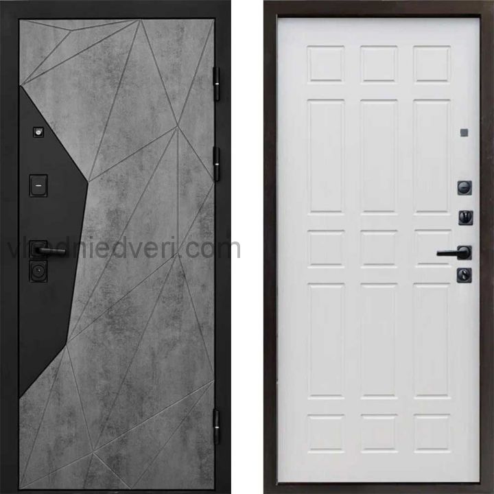 Входная дверь Termo-door Геометрия Бетон - Спарта Лиственница
