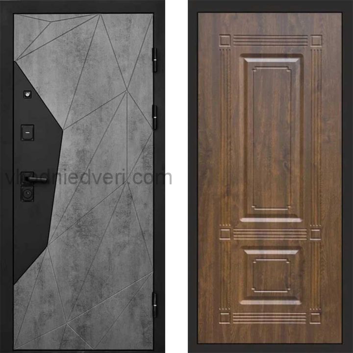Входная дверь Termo-door Геометрия Бетон - Мадрид Дуб