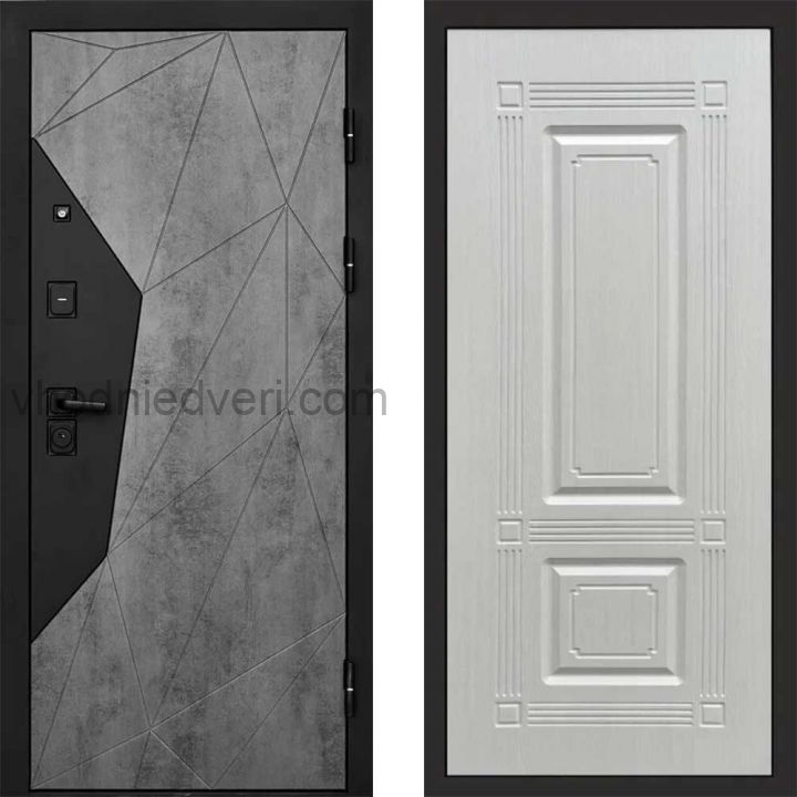 Входная дверь Termo-door Геометрия Бетон - Мадрид Лиственница