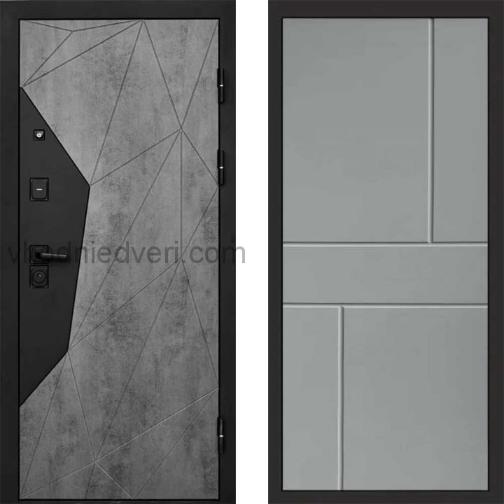 Входная дверь Termo-door Геометрия Бетон - Горизонт Грей софт