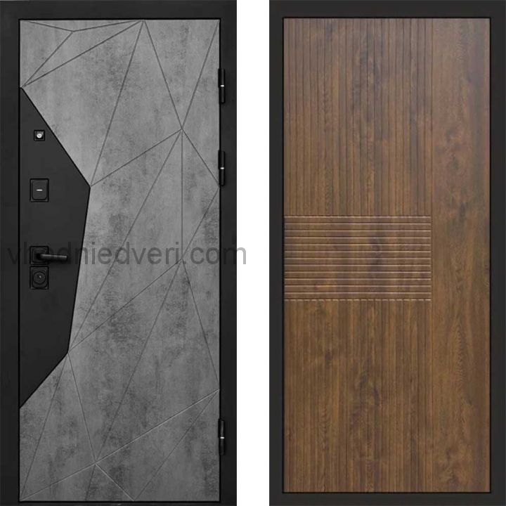 Входная дверь Termo-door Геометрия Бетон - Мастино Дуб