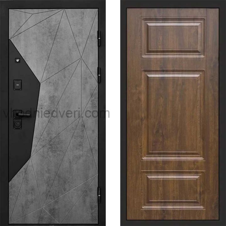 Входная дверь Termo-door Геометрия Бетон - Лион Дуб