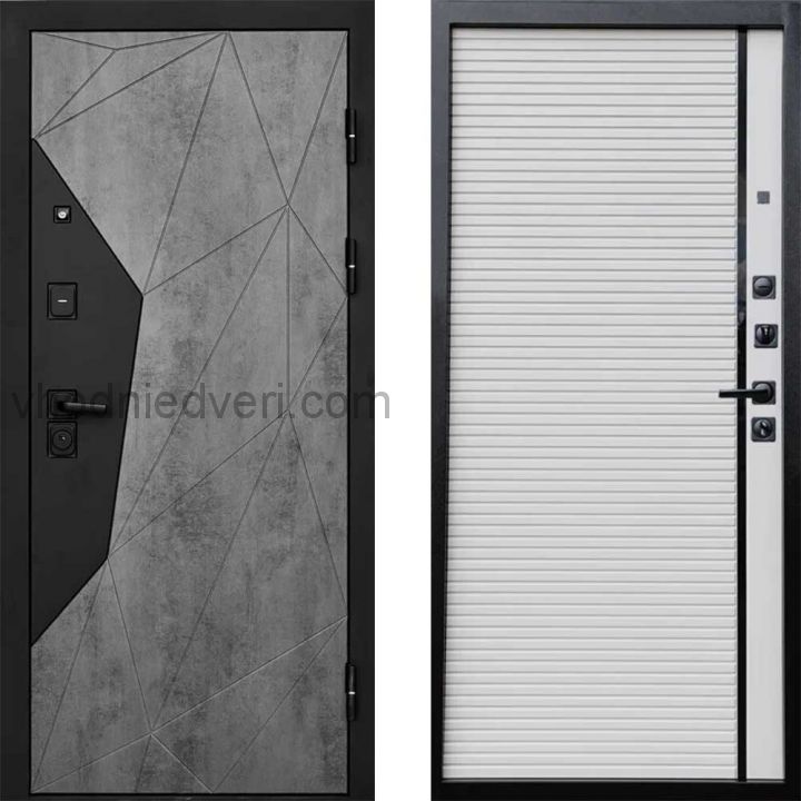 Входная дверь Termo-door Геометрия Бетон - Porte White