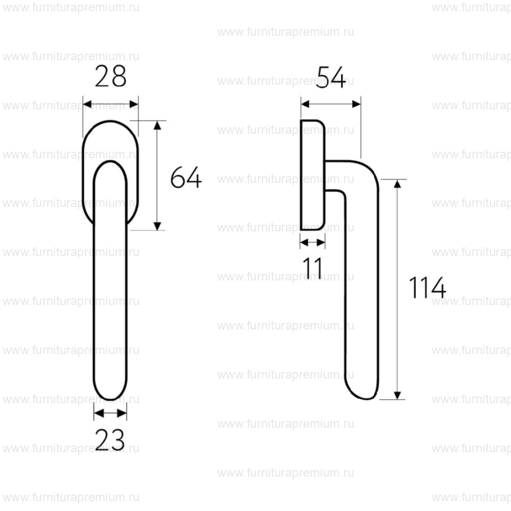 Ручка оконная Fratelli Cattini Picco FW 7
