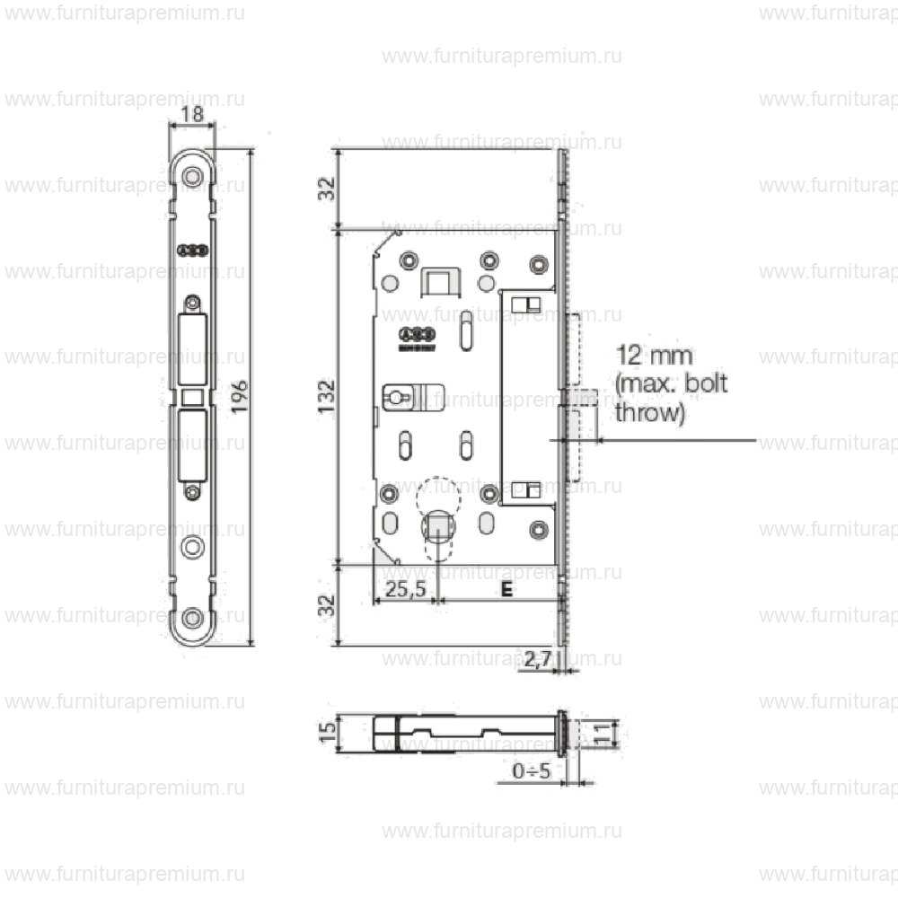 Замок AGB Touch & Close  под цилиндр (B06503.50)