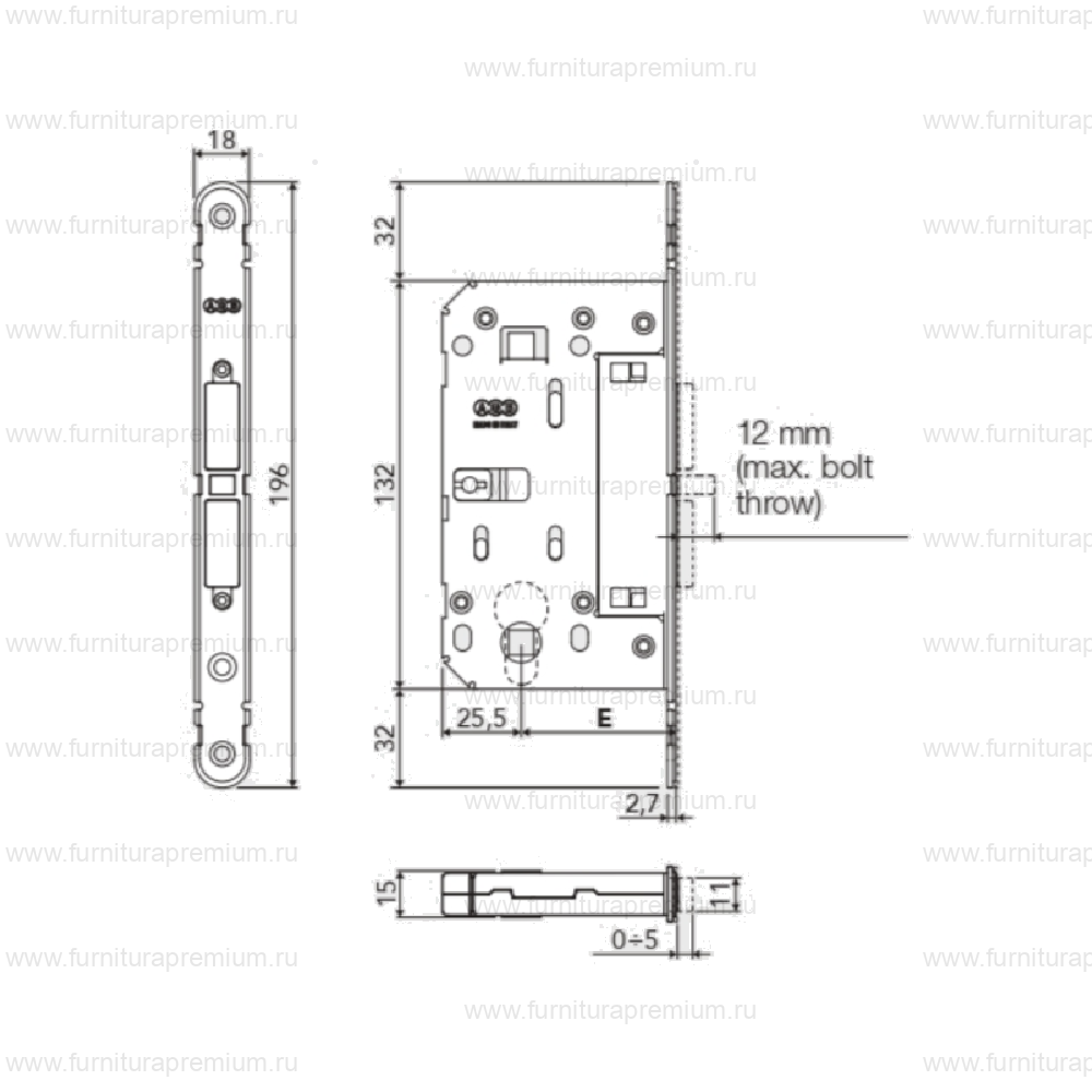 Замок AGB Touch & Close  под фиксатор (B06502.50)