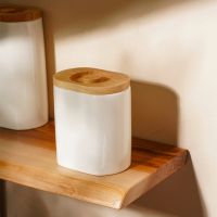 Банка для сыпучих продуктов SL Home «Тренто», 620 мл, 7,7?12,5 см, фарфор, белая